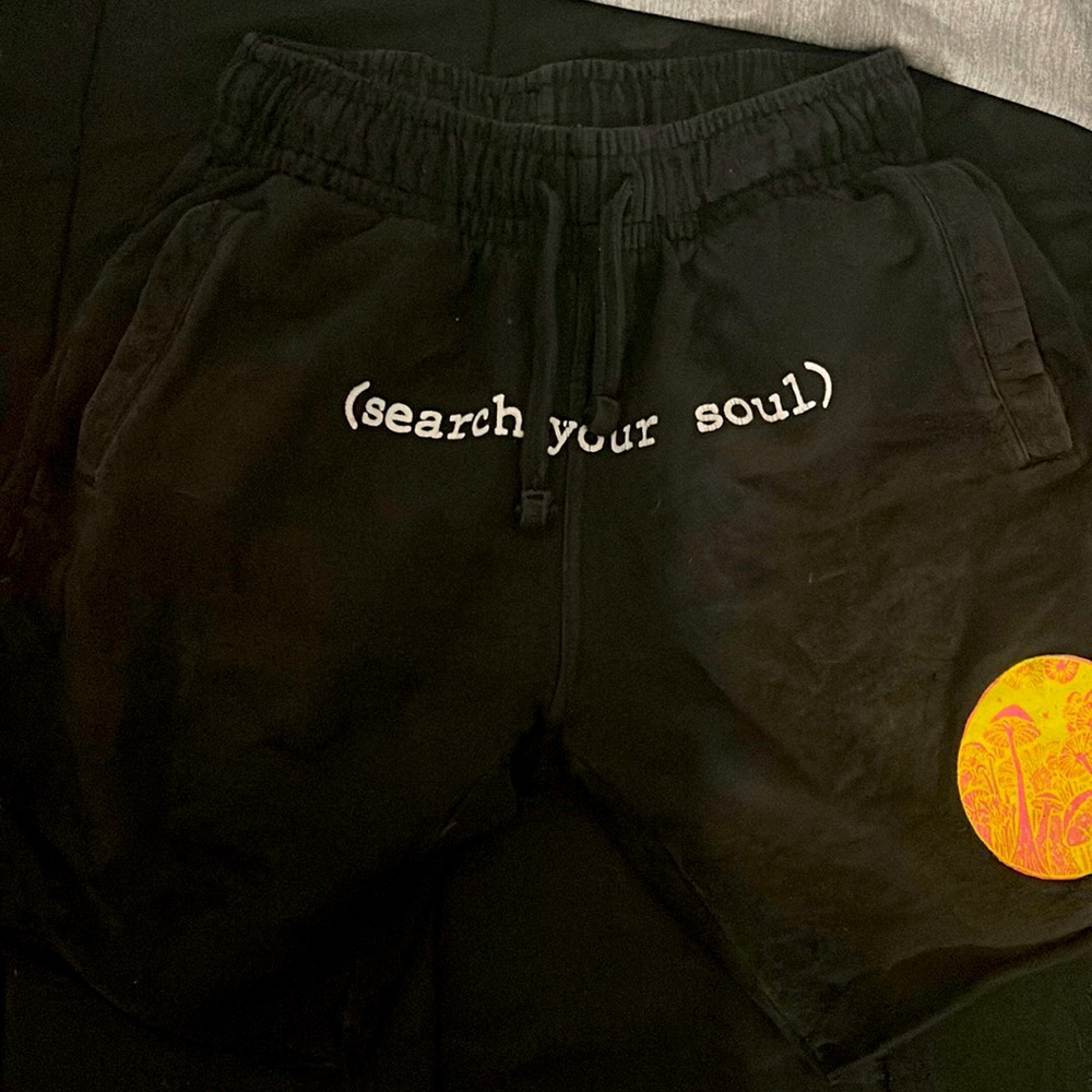 Brooklyn Brand Over-The-Knee Short Lettered “Search Your Soul”